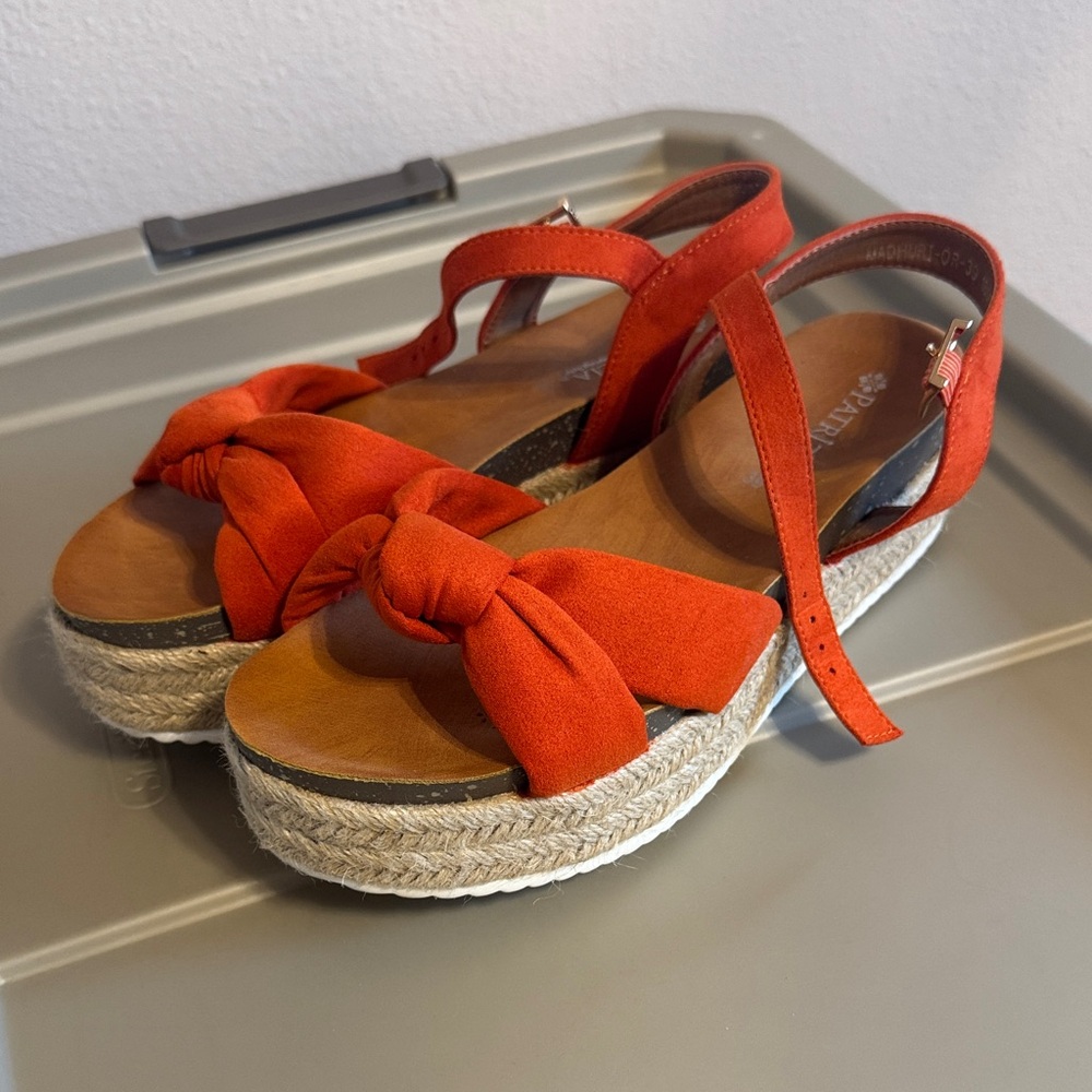 Stylish Orange Espadrille Sandals Patrizia by Spring Step